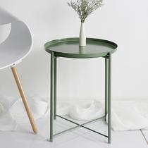 ins Nordic tea table minimalist bedroom sitting headboard a few iron art small table Easy net red little tea table corner a few