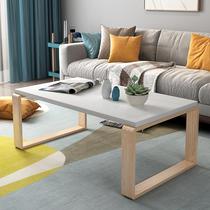 Tea table table solid wood living room small family type home Nordic minimalist modern creative kung fu light lavish red tea table