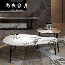 Chandun -- Light Lavish Rockboard Tea Table Size Combination Brief Modern Elliptical Nordic Living Room A few small families
