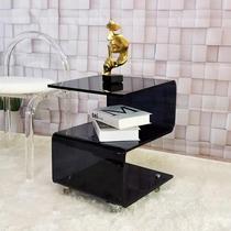 New Ins Wind Rolling S Shaped Transparent Acrylic Furniture Coffee Table Organic Glass Edge A Few Movable Corners