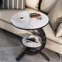 Light Extravagant Round Tea Table Rock Board Sofa Edge A Few Home Small Tea Table Living-room Sofa Side Cabinet Corner A Few Mini Bedside Tables