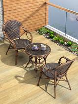 Balcony Home Desk Tea table and chairs Combined outdoor Dining Room Outdoor Rattan chair Three sets of small tea table Guangdong Province