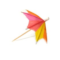 Small bamboo stick fruit plate small umbrella disposable decorative toothpick small paper umbrella small cake cocktail mini creative bag