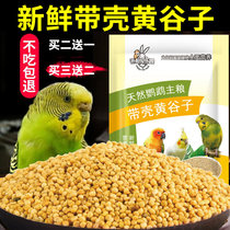 Tiger skin parrot feed Xuanfeng peony small too y mixed bird food grain with shell yellow millet food bird food Bird Grain a catty
