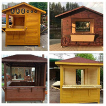 Anti-corrosion Wood wooden house farmhouse custom assembled outdoor sentry box scenic spot ticket booth Villa Pavilion kiosk