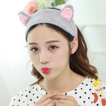 Face wash hair band Female antler hair band Mori female headdress makeup Face wash headband Hair band hair ball