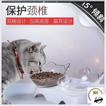 Dog basin super cute cat bowl double bowl cat food basin pet cat Golden puppies net cat rice bowl drinking bowl