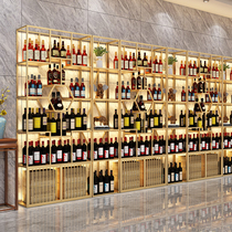 Restaurant bar red wine shelf floor against the wall luminous wine rack iron wine wine white wine shelf customization