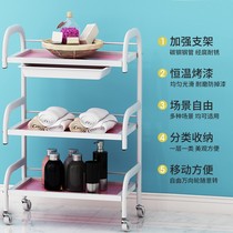 Beauty cart New beauty salon special hair mobile instrument shelf Snack Nordic nail cart storage