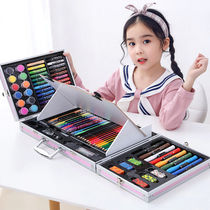 Children with easel painting set Student art watercolor gifts Drawing tools School supplies Birthday gifts