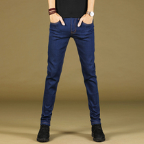 Straight jeans mens spring and autumn 2021 new high-end slim pants Joker stretch mens casual trousers