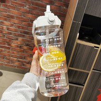 High value water Cup summer season Super capacity sports bottle portable fitness straw bucket space Cup