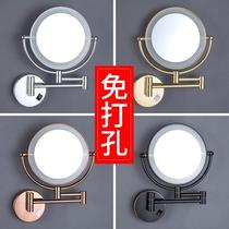 Dormitory girl heart mirror Household small wall-hanging makeup mirror Bathroom room portable can be hung on the wall