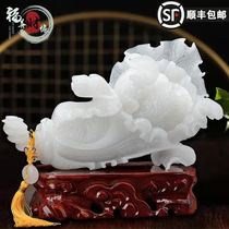 Fushan wealth jade cabbage ornaments living room entrance wine cabinet home Jade office decorations housewarming opening gifts