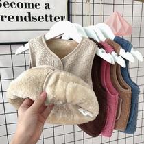 2021 new anti-season childrens lambswool vest autumn and winter baby warm cotton vest boys and girls wear tide inside and outside