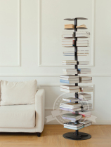 Creative Rotatable Bookshelf Landing Living-room Simple Spiral Book Containing Shelve Invisible Iron Art Corner Bookcase
