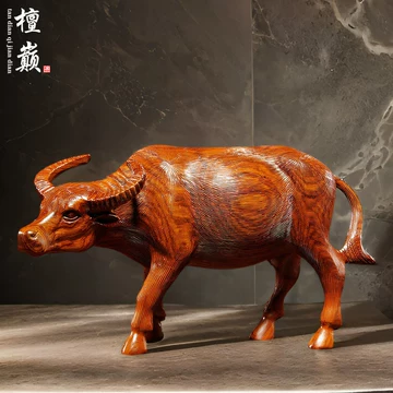 水牛の木彫 水牛の木彫りの置物 木工 工芸品