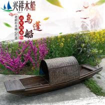 Wooden boat Double-layer n painting Boat Water Dining Boat Imitation Ancient View M Area Sightseeing Boat Handmade Real C Wood Tourist Boat Large