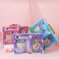 Glass cup with flashing wishing bottle luminous handicraft small gift for girlfriend teacher