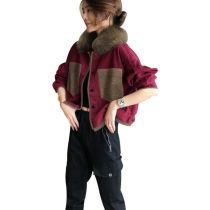 Hong Kong wind red short denim coat womens Joker jacket Korean loose coat autumn and winter European station women
