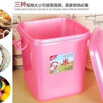 Square household kitchen 30 kg 50 kg creative plastic sealed insect-proof with lid flour rice bucket storage rice box 10kg