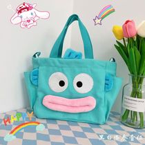 Sanrio Japanese cute cartoon fish head Hanton coin purse ugly cute octopus lunch bag plush small tote bag female