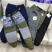 Purple label A winter heat reflection winter outdoor windproof waterproof drawstring feet down pants closed overalls men