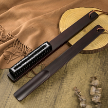 Household long handle solid wood soft wool sweeping bed brush hotel suit dust removal brush suit suit sticky hair removal cleaning coat brush