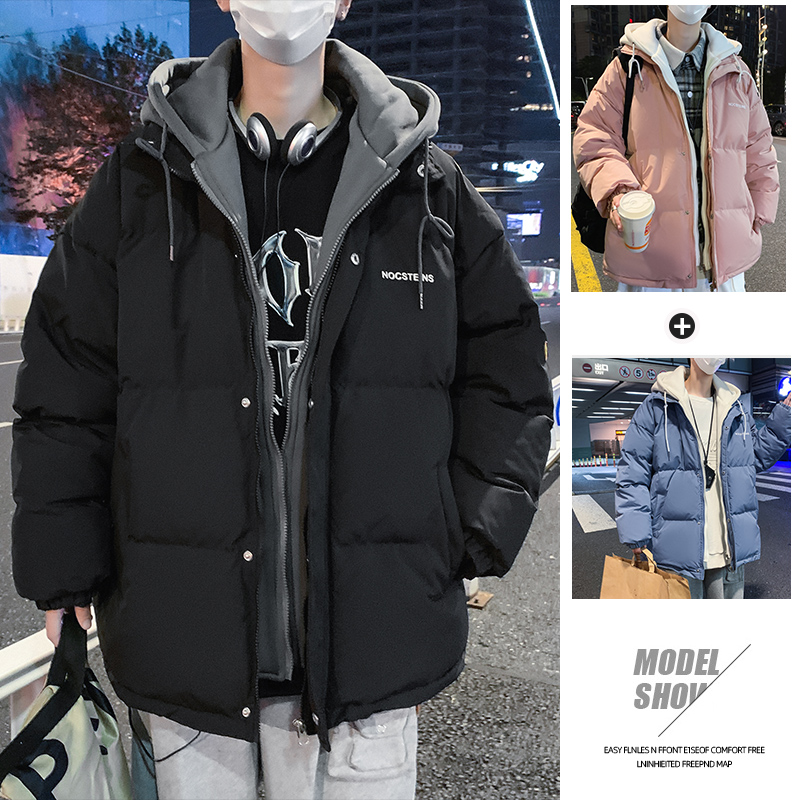 マイスターボンウェのダウンパッド入りジャケット、メンズ冬の新しいスタイルにベルベットと厚みのあるボーイズブレッドコートと綿入りジャケットをプラス