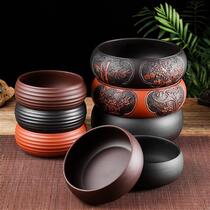 Tea table trash can Restaurant tea bowl tea u kung fu washing flowerpot purple sand small ceramic ashtray