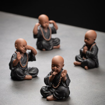Zisha Zen tea Pet tea table Tea play boutique Can raise the little monk Monk Tea Ceremony Tea room Ceramic new Chinese ornaments