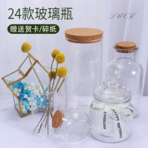 Lucky Star Bottle Wishing Pot Drifting Empty Bottle 520 Glass Dried Flower Shell Desert Beach diy Transparent Creativity