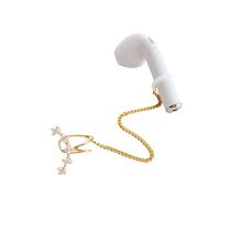 Hang Chain Creative Insert Drill Earrings Anti-Lose Headphones Ear Chain Wireless Bluetooth Headphones Universal Protection Ear Accessories Anti Fall Ear Clip