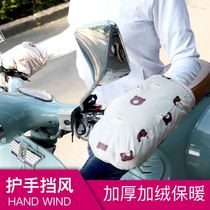 Electric motorcycle gloves in winter with cotton warm and thick battery car cold handle cover waterproof hand guard for men and women