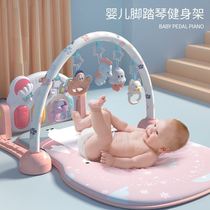 Foot piano baby boy baby baby coax baby artifact pedal piano lying play toy baby see sound
