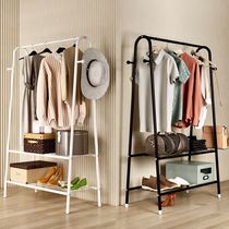 Nordic bedroom simple floor-to-ceiling drying rack low hanger dormitory clothing hanger strong load-bearing multi-layer storage