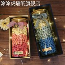 Packed star wishing bottle exquisite small glass bottle empty bottle sealed with lid decorative jar confession gift star bottle