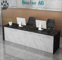 Imitation marble front desk reception desk travel agency cashier bar counter intermediary real estate desk computer desk