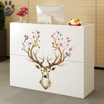 Commercial front desk beauty salon reception desk storage with drawers small cash register simple clothing store counter modern