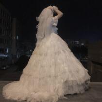 Bride wedding dress skirt 6 steel ring enlarged adjustable super fluffy tight waist skirt wedding dance party performance Petticoat