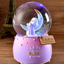 June 1 Childrens Day creative Birthday gift girls crystal ball music box music box automatic snow to send boys and girls