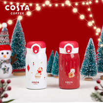 COSTA Thermos Cup Ladies Portable Small 316 Stainless Steel Bounce Cover Insulation Water Cup Christmas Wind