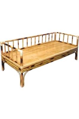 New Chinese bamboo rattan bed Kang Several bamboo meditation chairs Handmade Zen Arhat bed tea table double chair combination household old