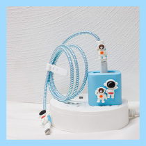 Astronaut 13 data cable protective cover Apple 12 Charger Protection head iphone11promax mobile phone charging cable anti-breaking ipad headset winding rope cute decoration storage 20