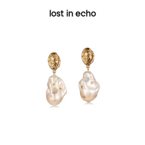 lost in echo River shadow with designer INNA baroque pearl handmade zircon earrings
