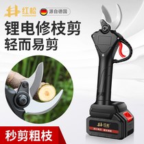 German Red Pine electric scissors Fruit tree pruning shears rechargeable Lithium electric garden pruning electric scissors strong thick branches