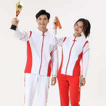Fall winter long sleeve trousers air volleyball suit men's and women's badminton suit table tennis gymnastics award-winning suit