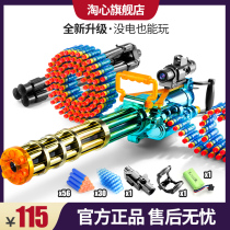 Gold Gatling electric burst soft bullet gun Childrens toy gun boy simulation organ grab M2 heavy machine gun heat