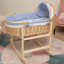 Rattan cradle bed crib solid wood newborn cradle sleeping basket baby bed comfort cradle portable carry basket