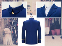 New style blue spring and autumn uniforms fire blue mens and womens coats fire suits new winter uniforms